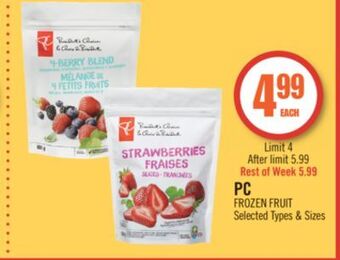 Shoppers Drug Mart Pc frozen fruit offer