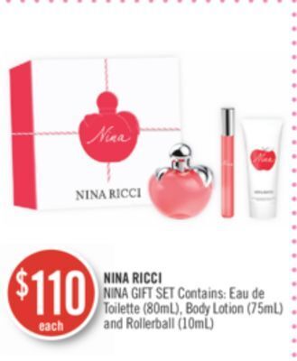 Shoppers Drug Mart Nina ricci nina gift set offer