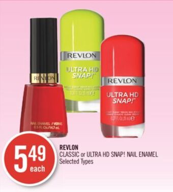 Shoppers Drug Mart Revlon classic or ultra hd snap! nail enamel offer