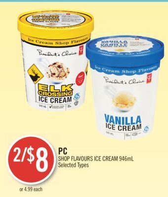 Shoppers Drug Mart Pc shop flavours ice cream offer