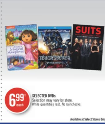 Shoppers Drug Mart Selected dvds offer