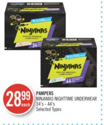 Shoppers Drug Mart Pampers ninjamas nighttime underwear offer