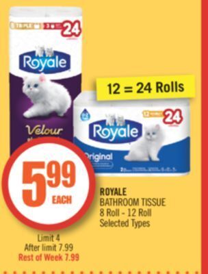 Shoppers Drug Mart Royale bathroom tissue offer