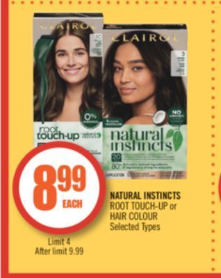 Shoppers Drug Mart Natural instincts root touch-up or hair colour offer