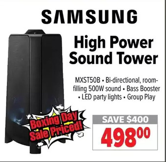 2001 Audio Video Samsung high power sound tower offer