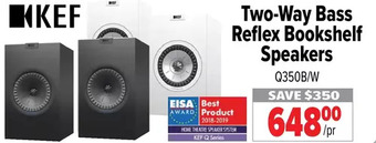 2001 Audio Video Kef two-way bass reflex bookshelf speakers offer