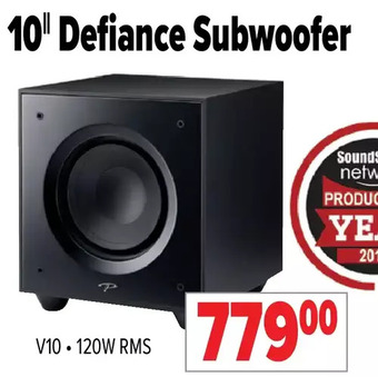 2001 Audio Video 10" defiance subwoofer offer