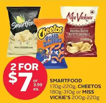 Rexall Smartfood, cheetos or miss vickie's offer
