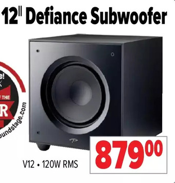 2001 Audio Video 12" defiance subwoofer offer