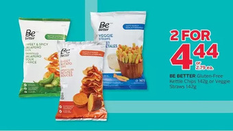 Rexall Be better gluten-free kettle chips or veggie straws offer