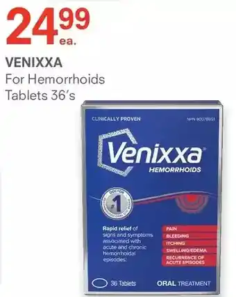 IDA Pharmacy Venixxa for hemorrhoids tablets offer