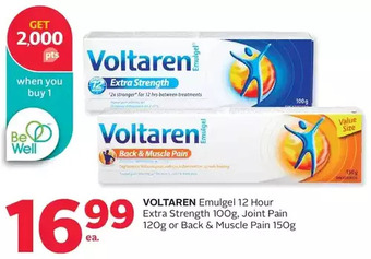 Rexall Voltaren emulgel 12 hour extra strength, joint pain or back & muscle pain offer