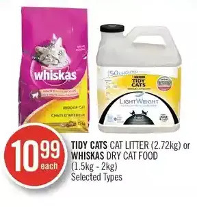 Shoppers Drug Mart Tidy cats cat litter or whiskas dry cat food offer
