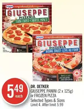 Shoppers Drug Mart Dr. oetker giuseppe panini or frozen pizza offer