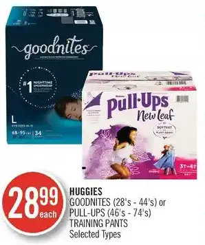 Shoppers Drug Mart Huggies goodnites or pull-ups training pants offer