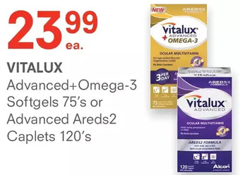 Remedy's RX Vitalux advanced+ omega-3 softgels or advanced areds2 caplets offer