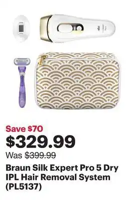 Best Buy Braun silk expert pro 5 dry ipl hair removal system (pl5137) offer