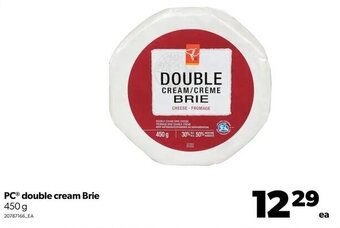 Real Canadian Superstore PC double cream brie 450g offer