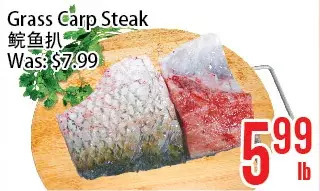 Bestco Food Mart Grass carp steak offer