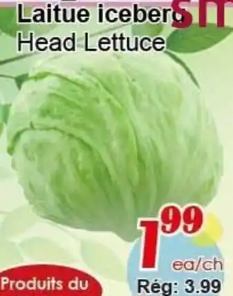 Marche C&T Laitue iceberg head lettuce offer