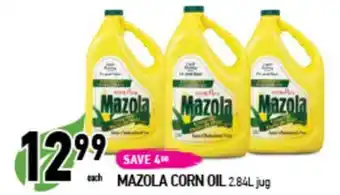 Coppa's Fresh Market Mazola corn oil 2.84 L jug offer