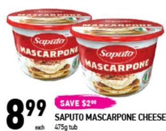 Coppa's Fresh Market Saputo mascarpone cheese offer