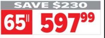 2001 Audio Video Hisense 65" 4k ultra hd vidaa tv offer