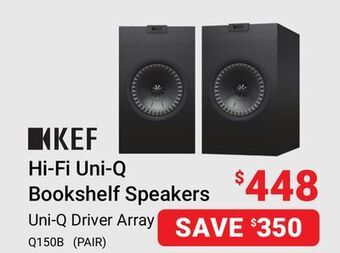 Visions Electronics Kef hi-fi uni-q bookshelf speakers offer