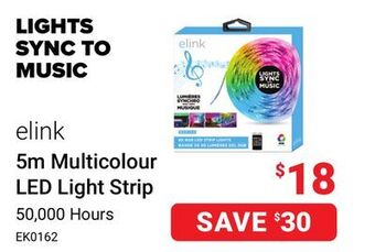 Visions Electronics Elink 5m multicolour led light strip offer