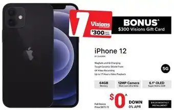 Visions Electronics Apple iphone 12 64gb smartphone offer
