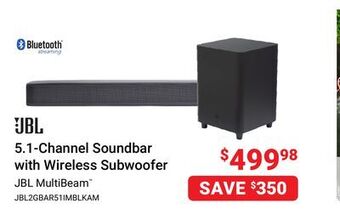Visions Electronics Jbl 5.1-channel soundbar with wireless subwoofer offer