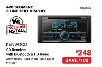Visions Electronics Kenwood cd receiver with bluetooth & hd radio offer