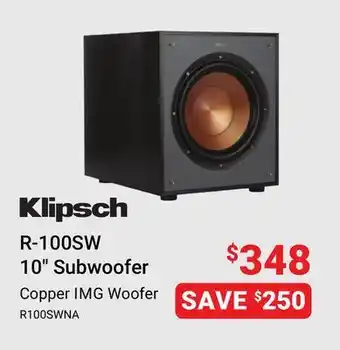 Visions Electronics Klipsch r-100sw 10" subwoofer offer