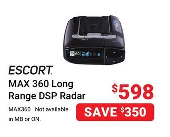 Visions Electronics Escort max 360 long range dsp radar offer