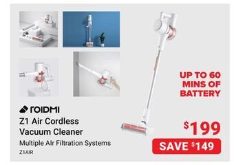 Visions Electronics Roidmi z1 air cordless vacuum cleaner offer