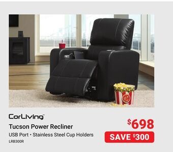 Visions Electronics Corliving tucson power recliner offer