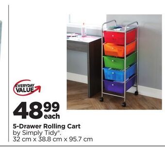Michaels 5-drawer rolling cart by simply tidy offer