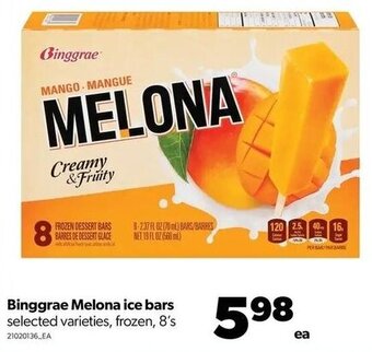Real Canadian Superstore Binggrae Melona ice bars 8's offer