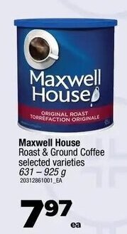 Real Canadian Superstore Maxwell house roast & ground coffee offer