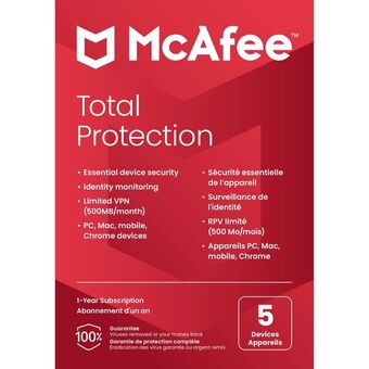 Best Buy Mcafee total protection (pc/mac/ios/android) - 5 devices - 1 year offer