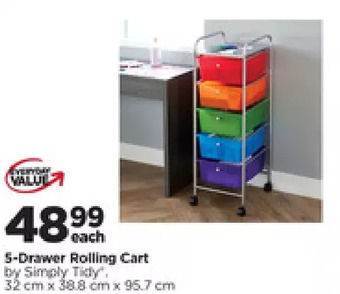 Michaels 5-drawer rolling cart offer