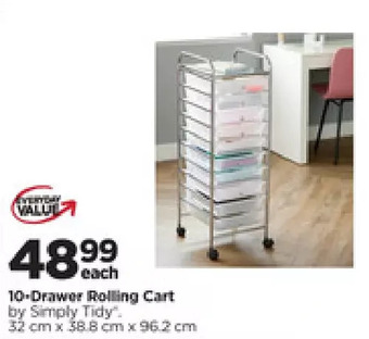 Michaels 10-drawer rolling cart offer