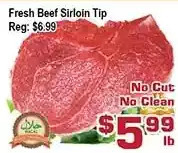 Top Food Supermarket Fresh beef sirloin tip offer