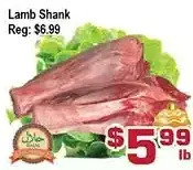 Top Food Supermarket Lamb shank offer
