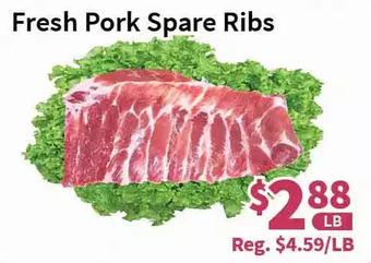 Blue Sky Supermarket Fresh pork spare ribs offer
