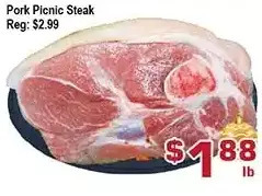 Top Food Supermarket Pork picnic steak offer