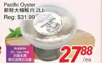 Foody World Pacific oyster offer