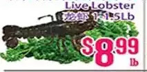 Grant's Foodmart Live lobster offer