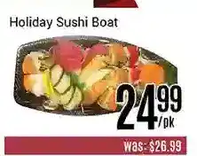 Nations Fresh Foods Holiday sushi boat offer