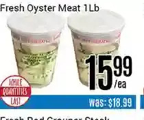 Nations Fresh Foods Fresh oyster meat offer